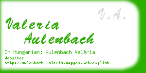 valeria aulenbach business card